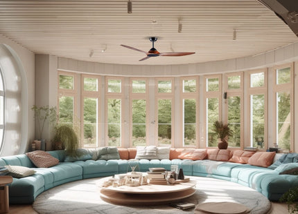 AirCool Matt Black - WoodGrain - Ceiling Fan