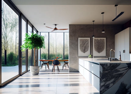 AirCool Matt Black - WoodGrain - Ceiling Fan