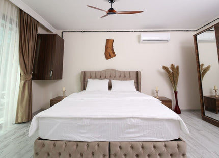 AirCool Matt Black - WoodGrain - Ceiling Fan