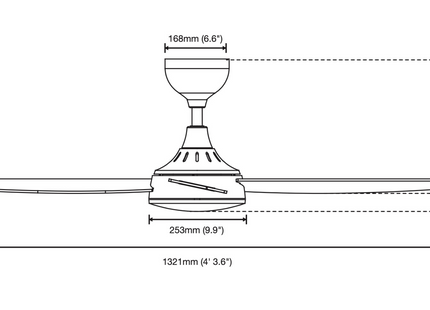 DC Acer Matt White - Ceiling Fan