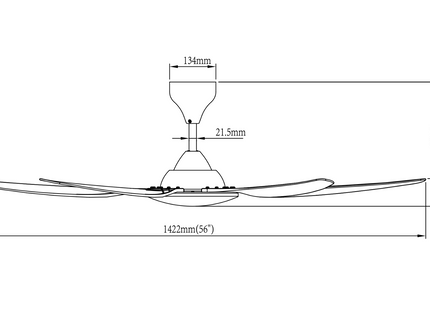 Niki - 56 inch - Matt Black - Ceiling Fan