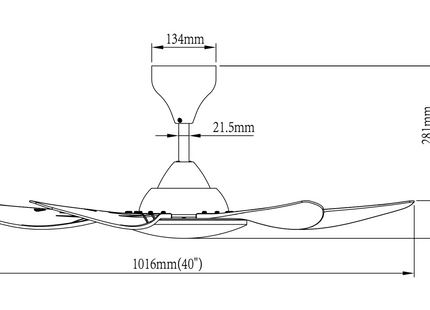 Niki - 40 inch - White - Ceiling Fan