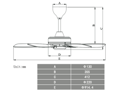 Victoria Oil-rubber Bronze 36 Inch - Ceiling Fan