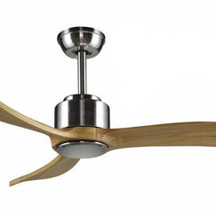 Flush Mount Solid Wood Blades Ceiling Fan 