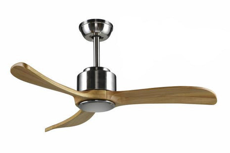 Flush Mount Solid Wood Blades Ceiling Fan 