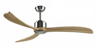 Flush Mount Solid Wood Blades Ceiling Fan 