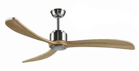 Flush Mount Solid Wood Blades Ceiling Fan 