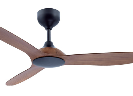 Kairos - 60 inch Matt Black - Cheery Wood  - Remote control ceiling fan