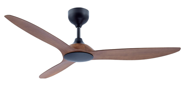 Kairos - 60 inch Matt Black - Cheery Wood  - Remote control ceiling fan