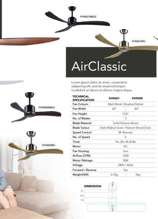 AirCool Ceiling Fan
