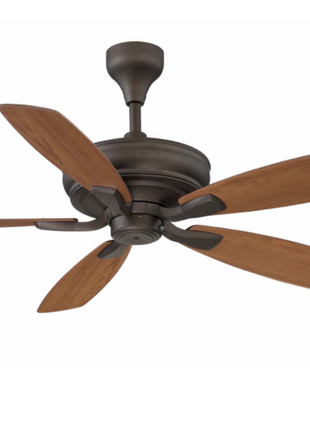 Malaysia's high quality five-blade ceiling fan with wooden blades on a white background
