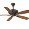 Malaysia's high quality five-blade ceiling fan with wooden blades on a white background
