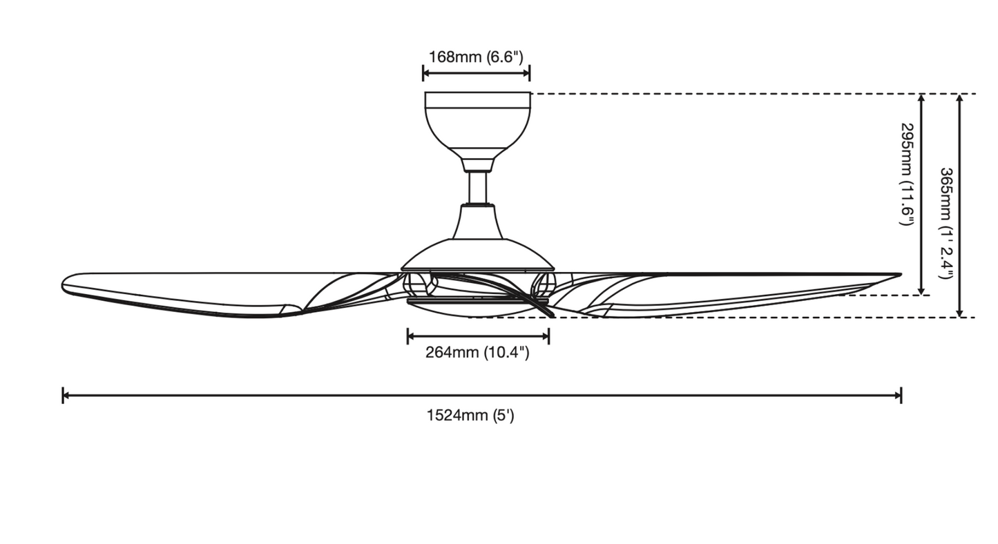 Camry Matt White - Ceiling Fan