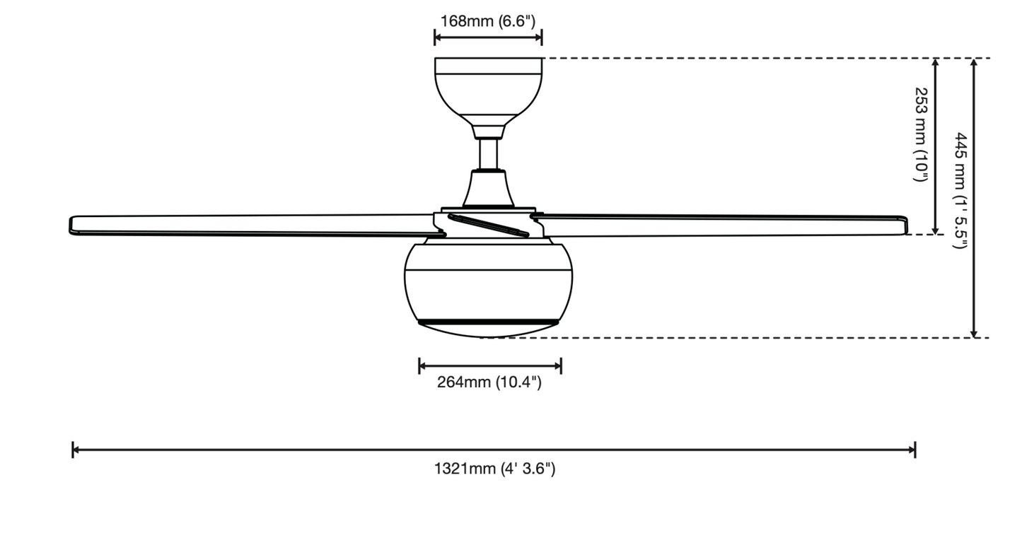 Cadillac Espresso Bronze - Ceiling Fan