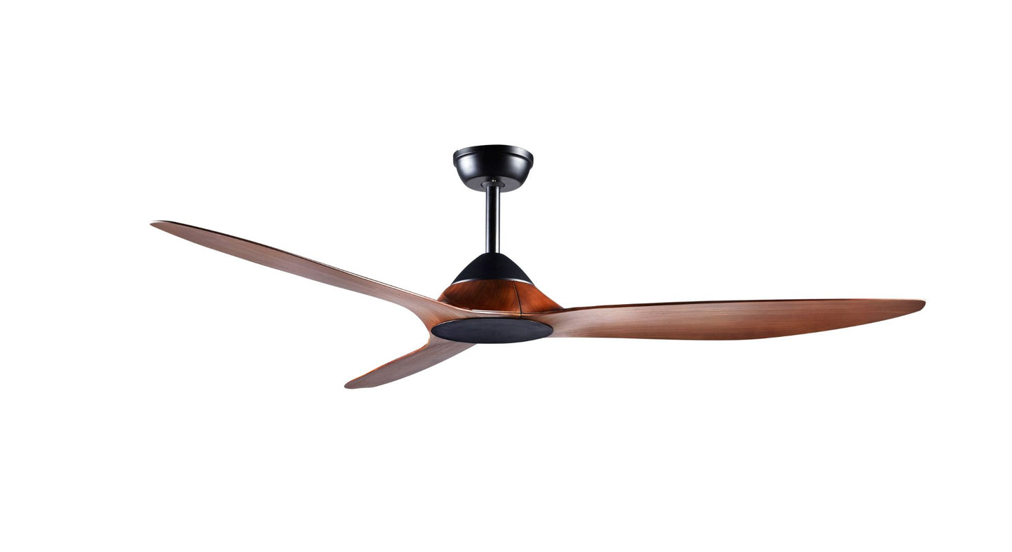 AirCool Matt Black - WoodGrain - Ceiling Fan