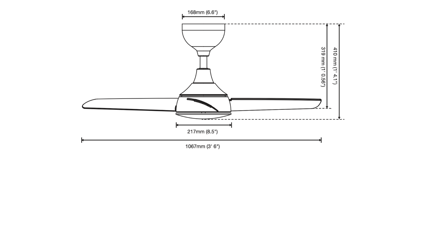 Vios Matt White - Ceiling Fan