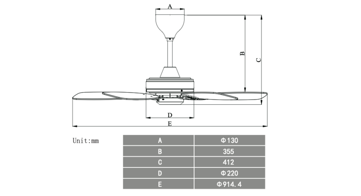 Victoria Oil-rubber Bronze - Ceiling Fan